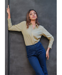 LIYA GREEN WORK WEAR BLOUSE