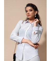 LISA WHITE LONG SLEEVE BLOUSE