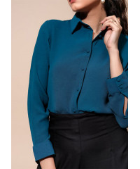 LISA L GREEN LONG SLEEVE BLOUSE 