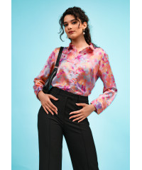 LIA PINK FLORAL SHIRT BLOUSE