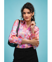 LIA PINK FLORAL SHIRT BLOUSE