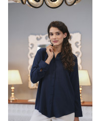 RIYANA OFFICE WEAR NAVY SHIRT