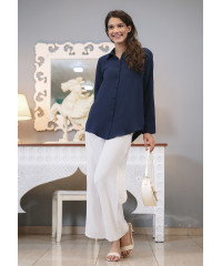 RIYANA OFFICE WEAR NAVY SHIRT