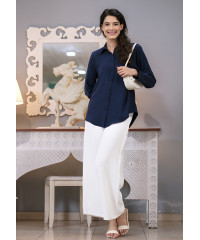 RIYANA OFFICE WEAR NAVY SHIRT
