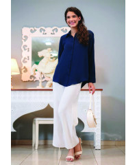 RIYANA OFFICE WEAR NAVY SHIRT