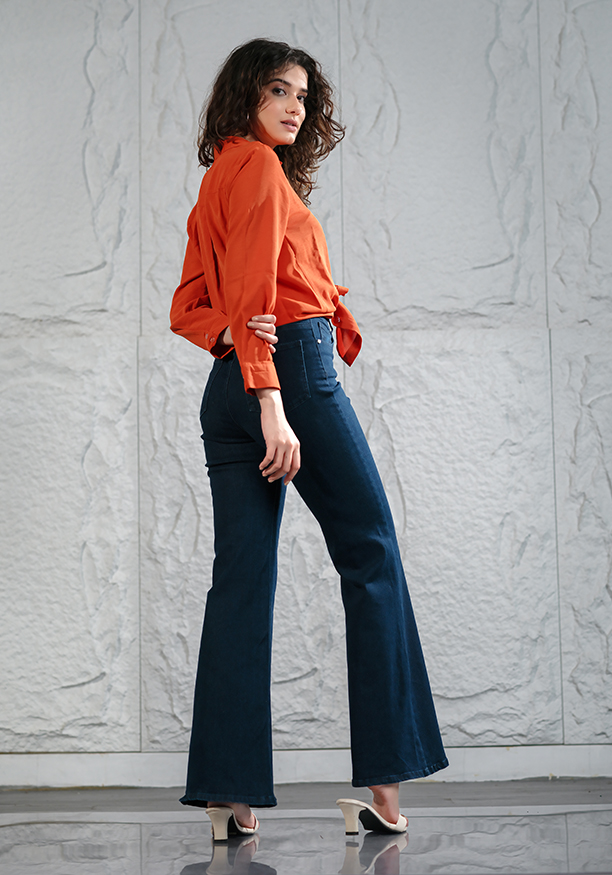 SIENNA ORANGE LONG SLEEVE BLOUSE Nilsonline