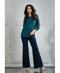 SIENNA GREEN LONG SLEEVE BLOUSE