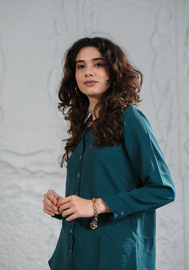 SIENNA GREEN LONG SLEEVE BLOUSE Nilsonline