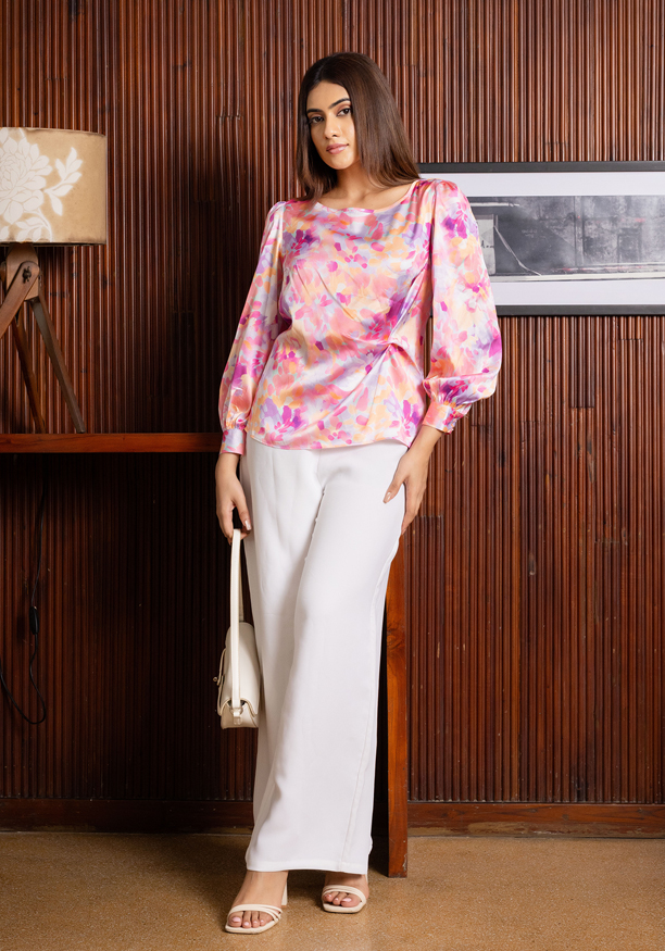 LISA LONG SLEEVE PINK BLOUSE Nilsonline