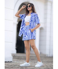 EMILY BLUE ABSTRACT SHORT 