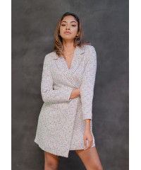 MINDY ASH MIX BLAZER DRESS