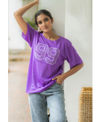 EYLIE MESH PURPLE TOP 