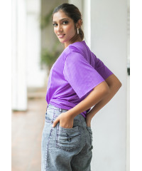 EYLIE MESH PURPLE TOP 