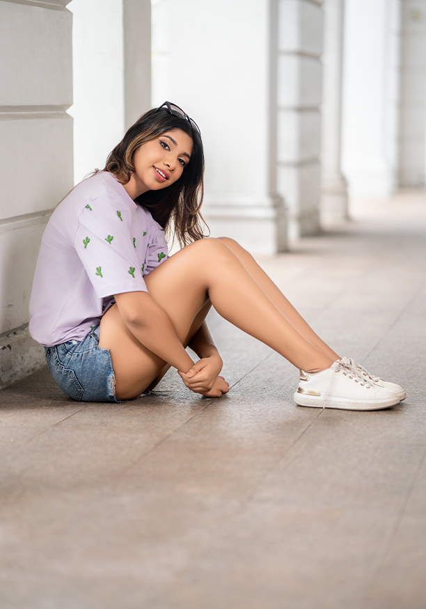 CACTUS PURPLE BAGGY T SHIRT