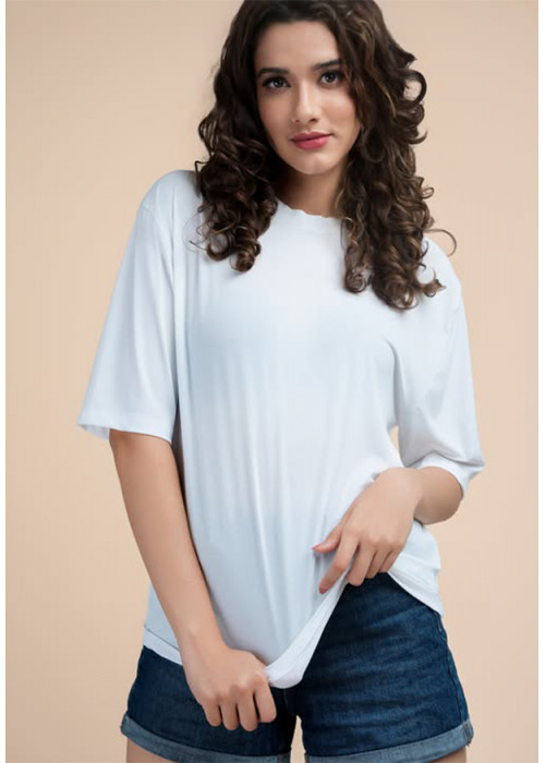 XYZ WHITE BAGGY TEE 