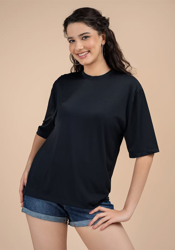 XYZ BLACK BAGGY TEE 