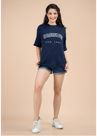 BROOKLYN BLUE BAGGY TEE 