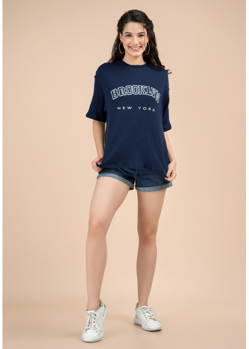 BROOKLYN BLUE BAGGY TEE 