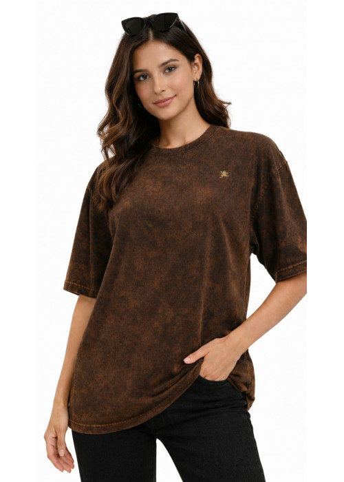 BROWN JADE ACID WASH BAGGY TEE BROWN JADE ACID WASH BAGGY TEE