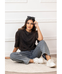 BROWN JADE ACID WASH BAGGY TEE