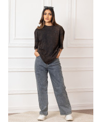 BROWN JADE ACID WASH BAGGY TEE