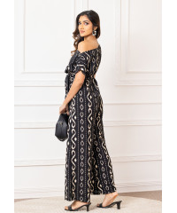 BLACK COLD SHOULDER JUMPSUIT