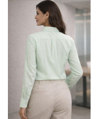 ELODIE LONG SLEEVE STRIPE GREEN SHIRT 