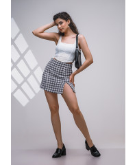 NOVA BLACK AND WHITE CHECK SKIRT