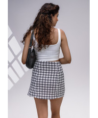 NOVA BLACK AND WHITE CHECK SKIRT