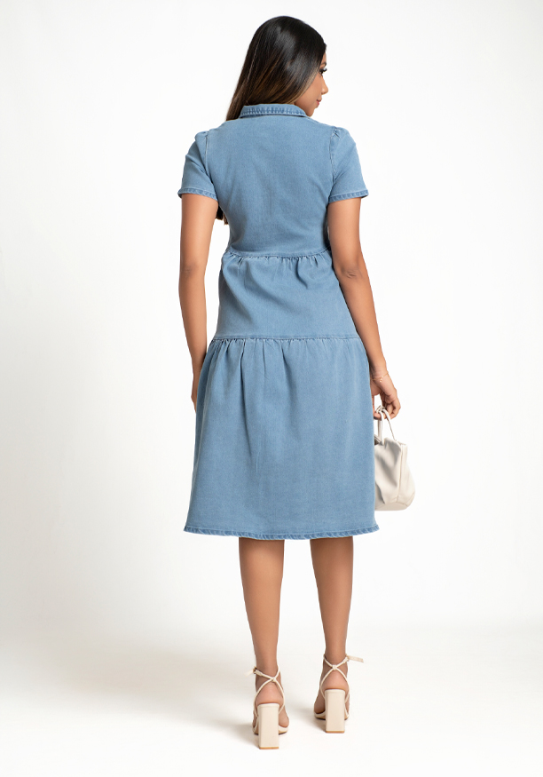 LILY DENIM ICE BLUE DRESS