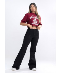 BOOT CUT BLACK CASUAL DENIM PANT