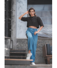 BLUE WIDE LEG PANT