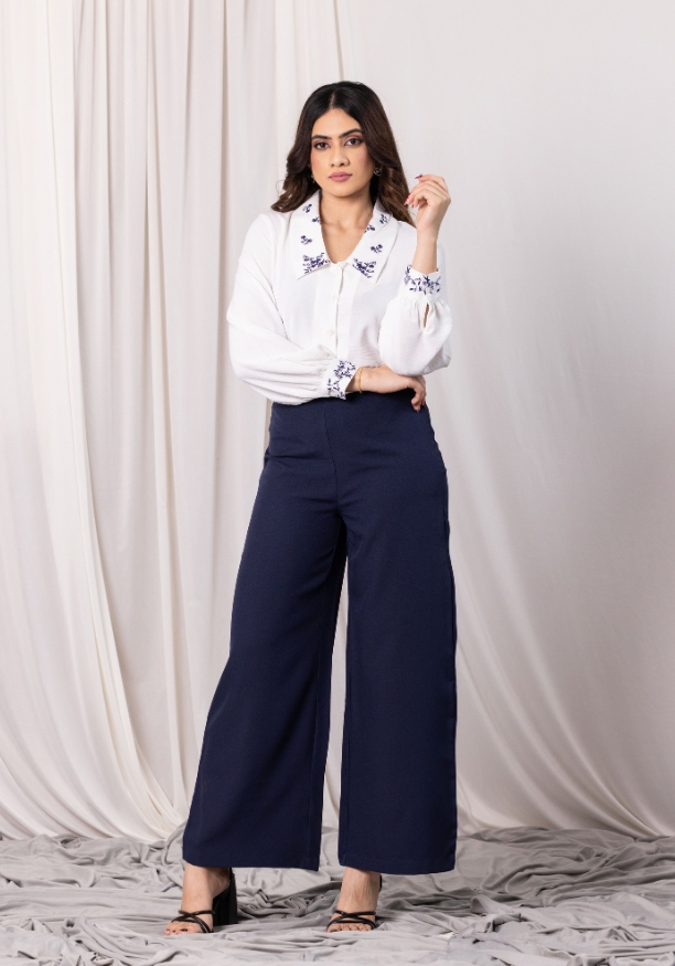 LORA PRINTED WHITE SHIRT