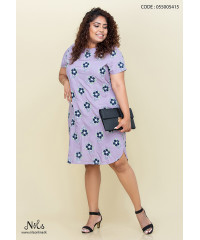 BLUE FLOWER SHORT DRESS