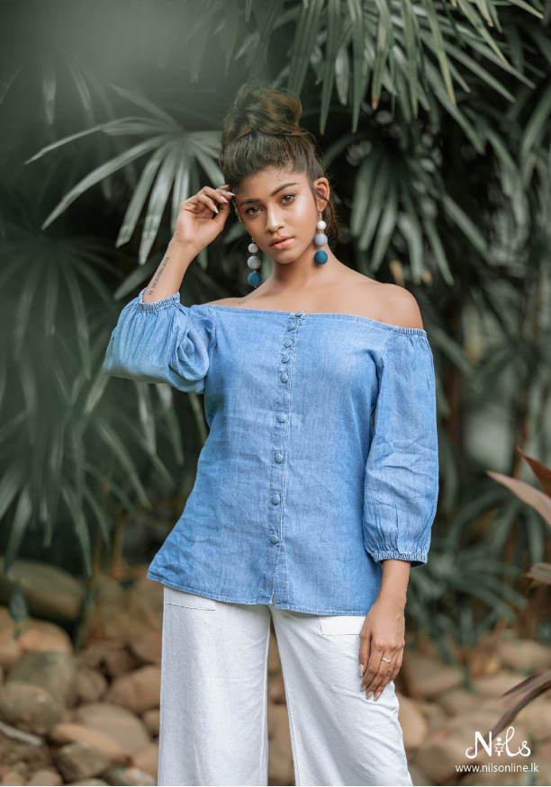 OFF SHOULDER BALOON SLEEVE TOP
